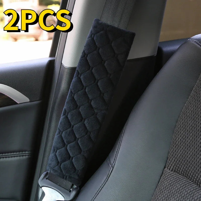 2PCS Universal Plush Car Seat Belt Covers