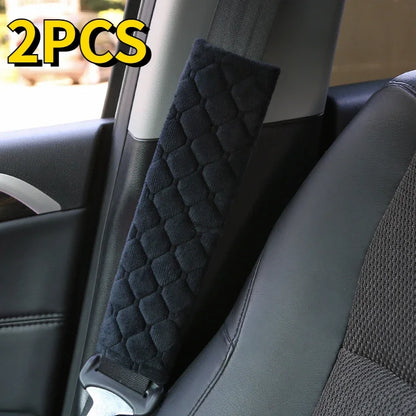 2PCS Universal Plush Car Seat Belt Covers