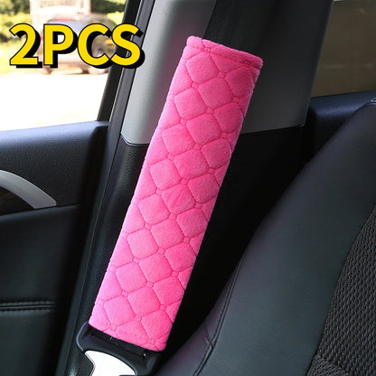 2PCS Universal Plush Car Seat Belt Covers